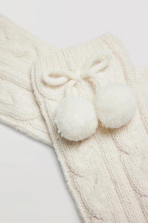 Ysabel Mora soft socks rose beige & creme - Afbeelding 3