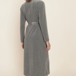 Louis Féraud Dressing Gown Velvet badjas grijs - Afbeelding 3