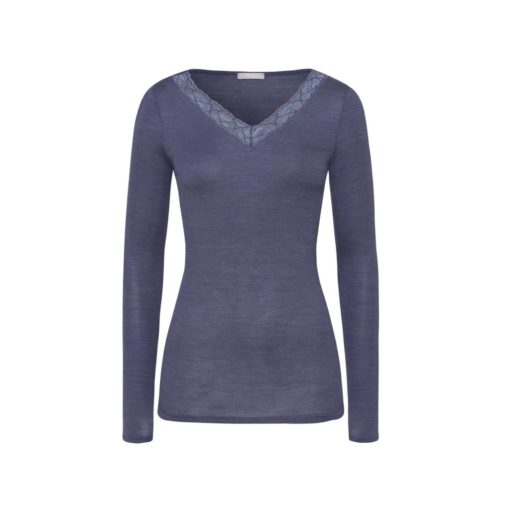 Hanro Woolen Lace shirt Nightshade