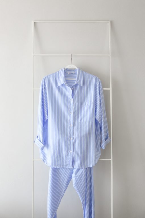 Pluto doorknoop pyjama set Inke Blue Stripes - Afbeelding 4