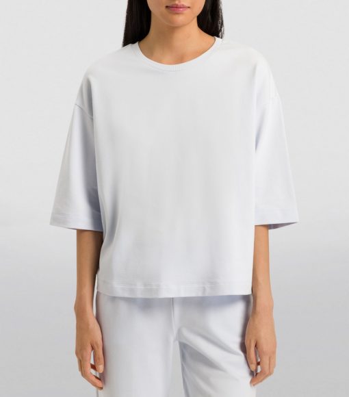 Hanro Natural Living sweatshirt Powder Blue - Afbeelding 2