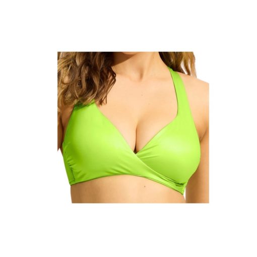 Seafolly Soleil DD Wrap Front bikini top Jasmine Green