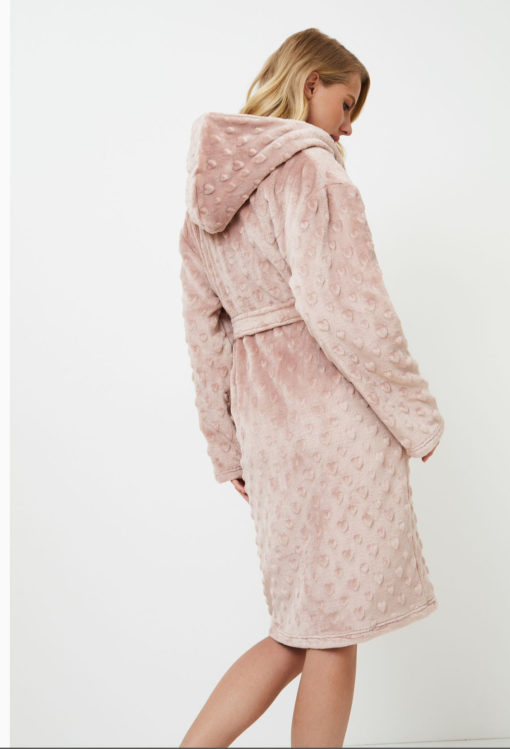 Aruelle badjas Lara Dots Taupe-Pink - Afbeelding 4