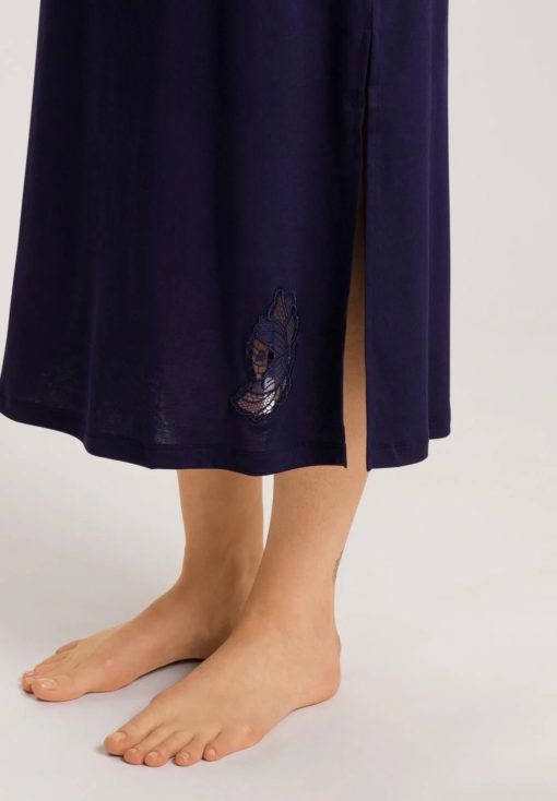 Hanro Anne long nightdress Evening Blue - Afbeelding 4