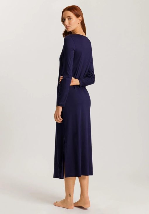 Hanro Anne long nightdress Evening Blue - Afbeelding 3