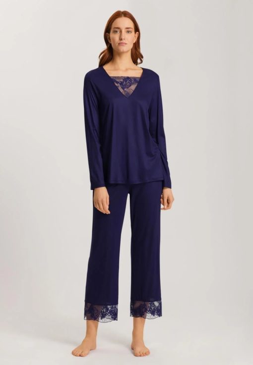 Hanro Eva pyjamaset Evening Blue - Afbeelding 2