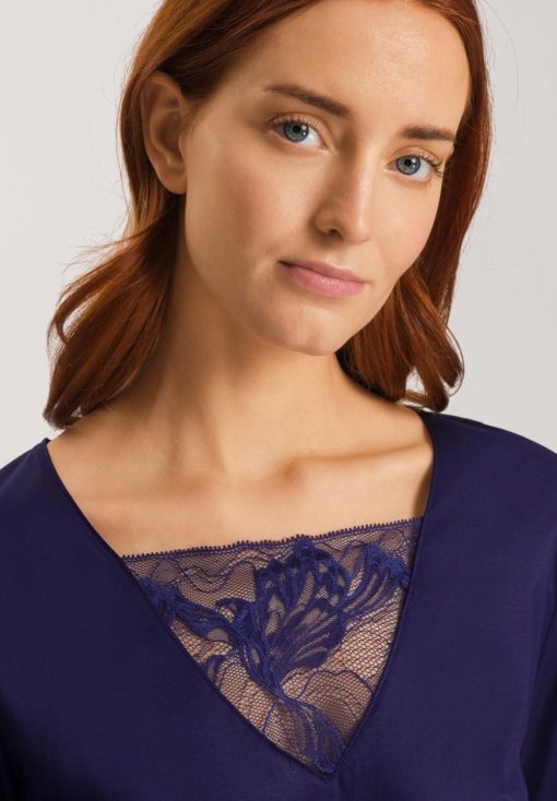Hanro Eva pyjamaset Evening Blue - Afbeelding 4