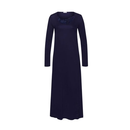 Hanro Anne long nightdress Evening Blue