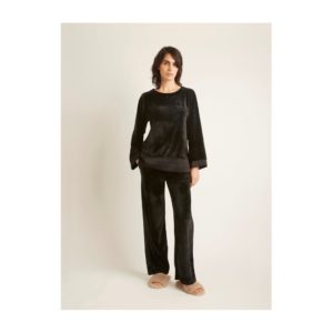 Pluto Nelia loungewear set Black & Beige