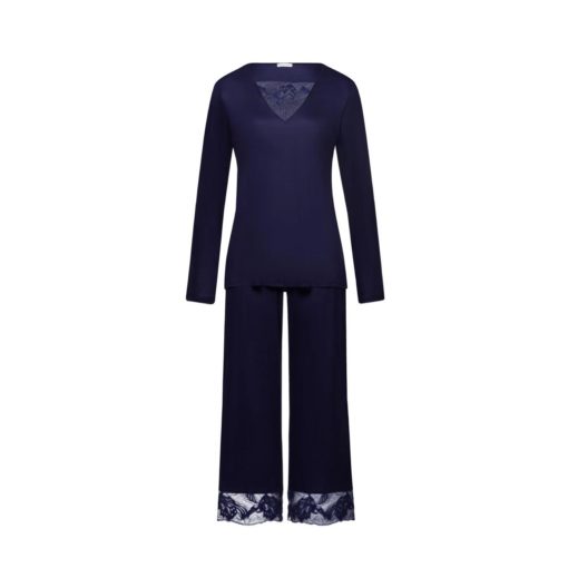 Hanro Eva pyjamaset Evening Blue
