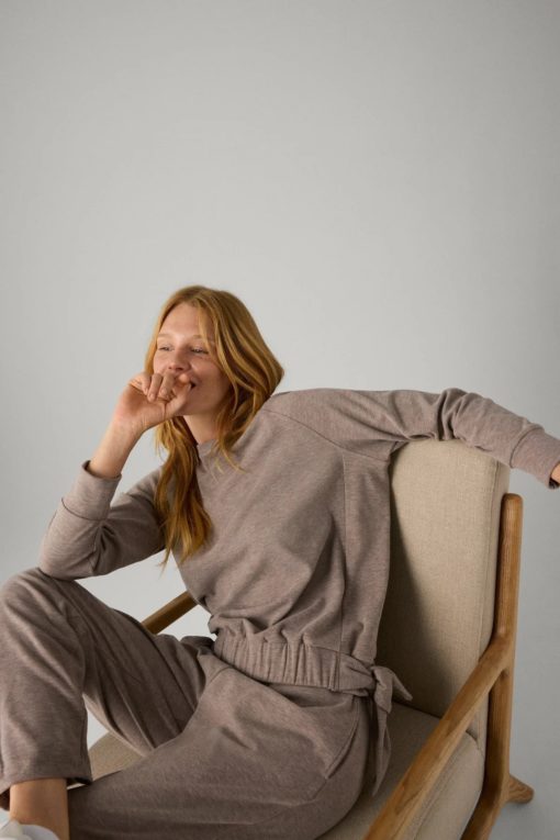 Ysabel Mora loungewear sweater sand - Afbeelding 5