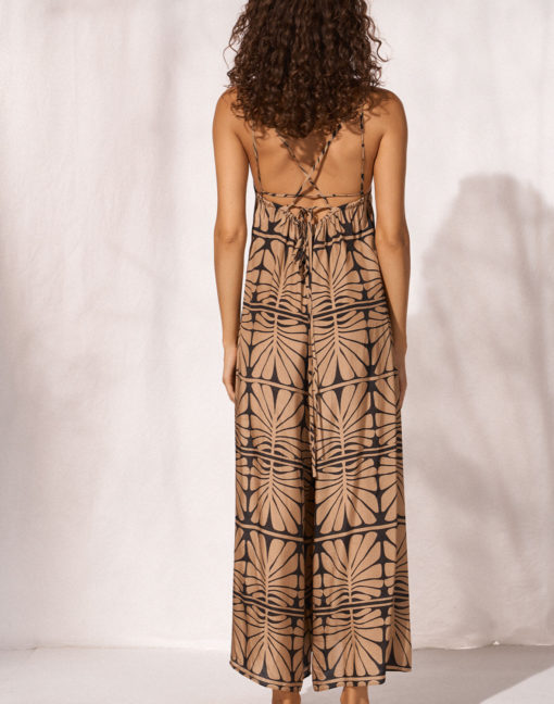Watercult Artisan Vibe jumpsuit Caramel-Black - Afbeelding 3