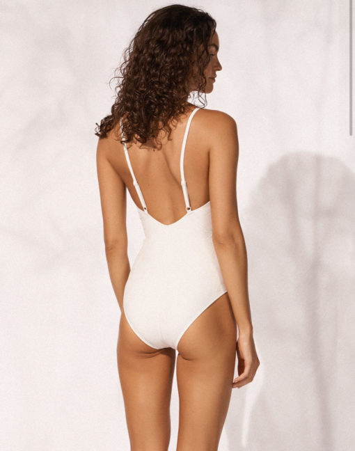 Watercult Coastal Daydream belted swimsuit white - Afbeelding 4
