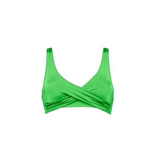 Watercult Shimmering Solids cross over bikinitop Green