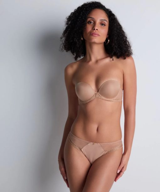 Aubade Sheer Emotion strapless bh Sand - Afbeelding 3