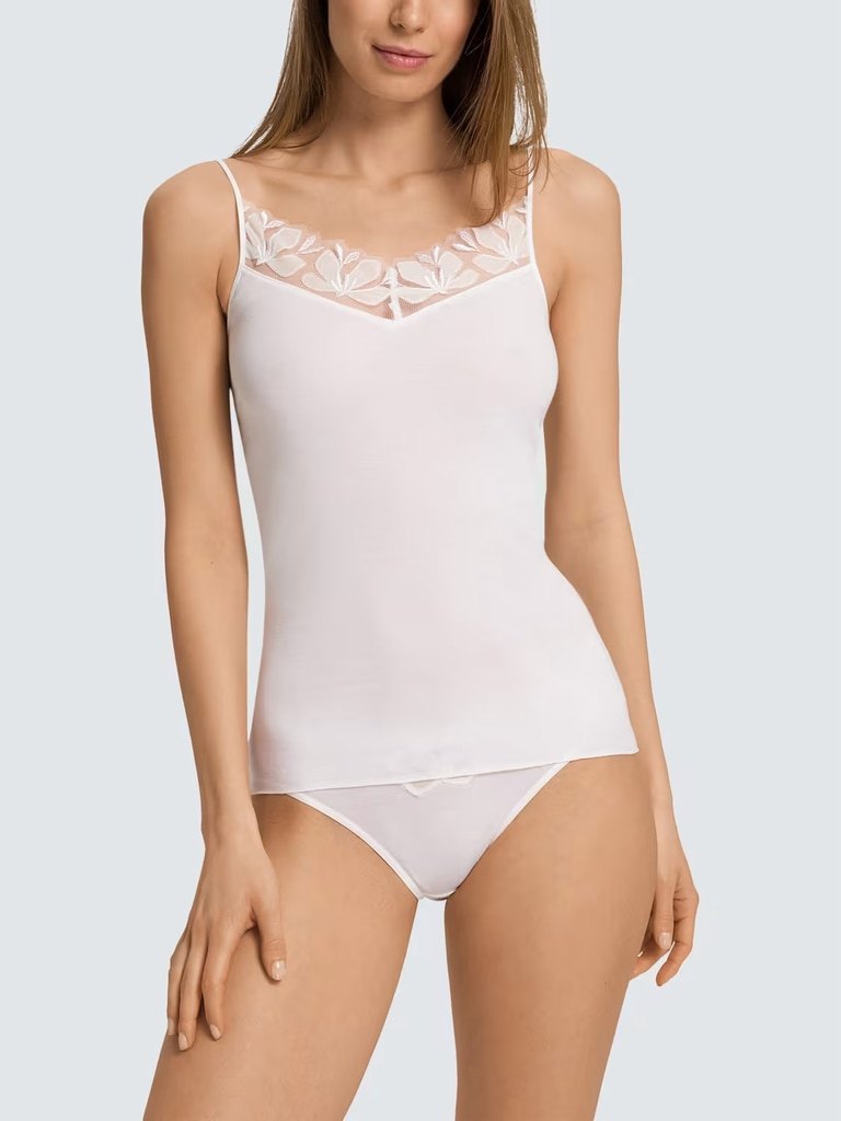 Hanro Kalea spaghetti top off white - Afbeelding 2