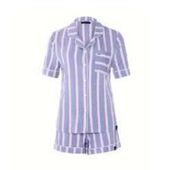 Pretty You London Bamboo short pyjama set stripes