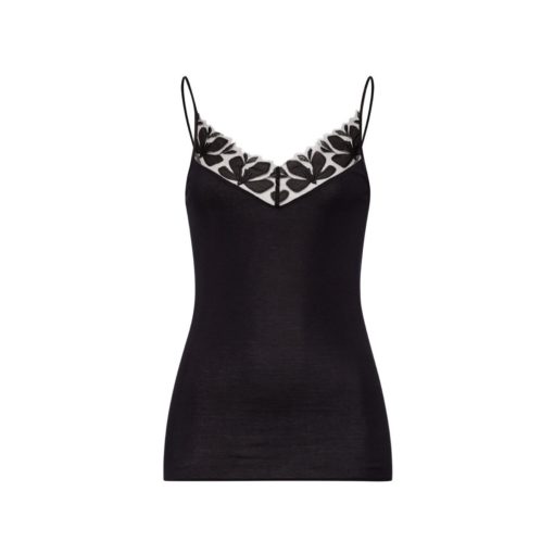 Hanro Kalea spaghetti top zwart