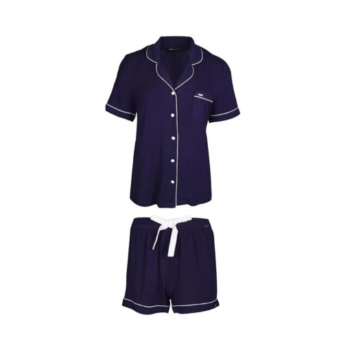 Pretty You London Bamboo short pyjama set midnight