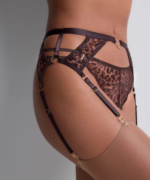 Aubade Crazy in Love jarretelle Satin Brown - Afbeelding 5