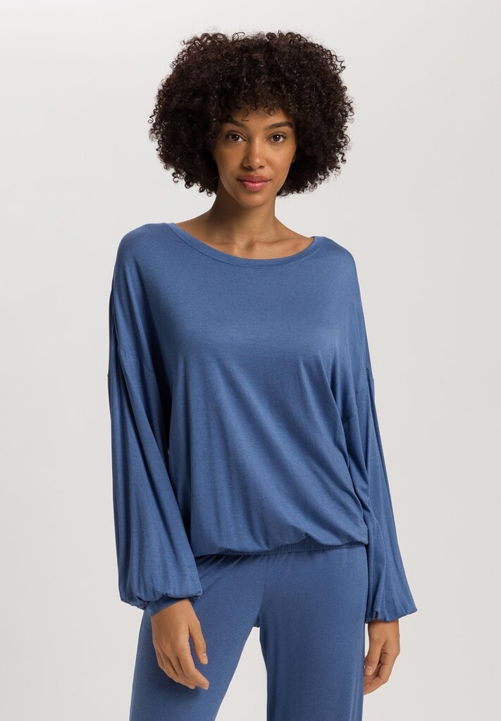 Hanro Natural Wear top Slate Blue - Afbeelding 2