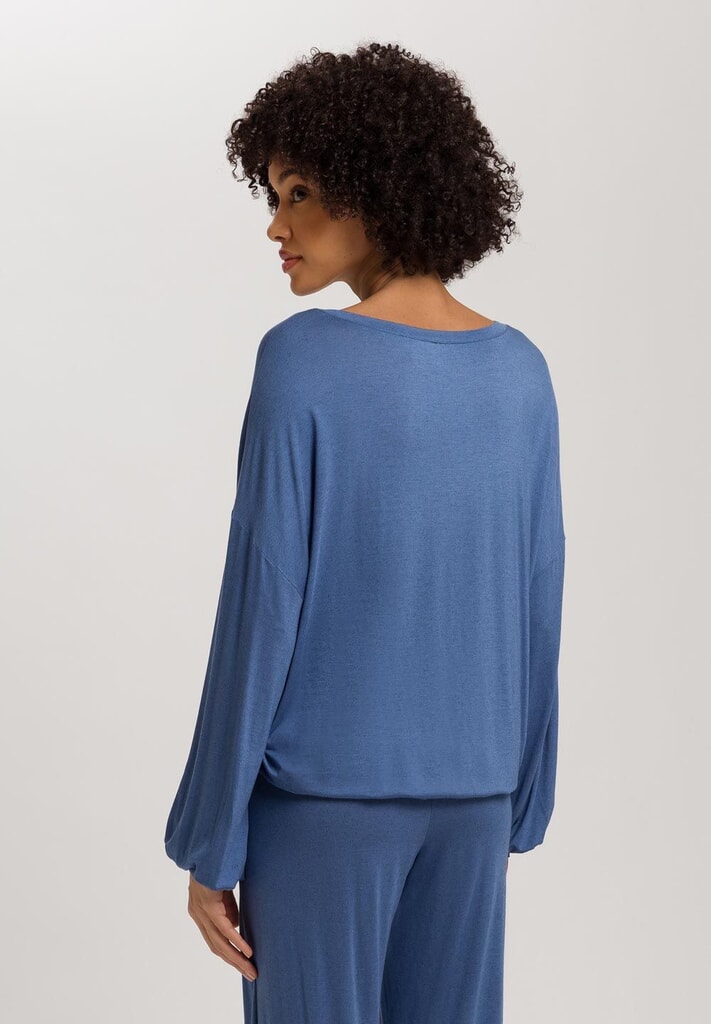 Hanro Natural Wear top Slate Blue - Afbeelding 3