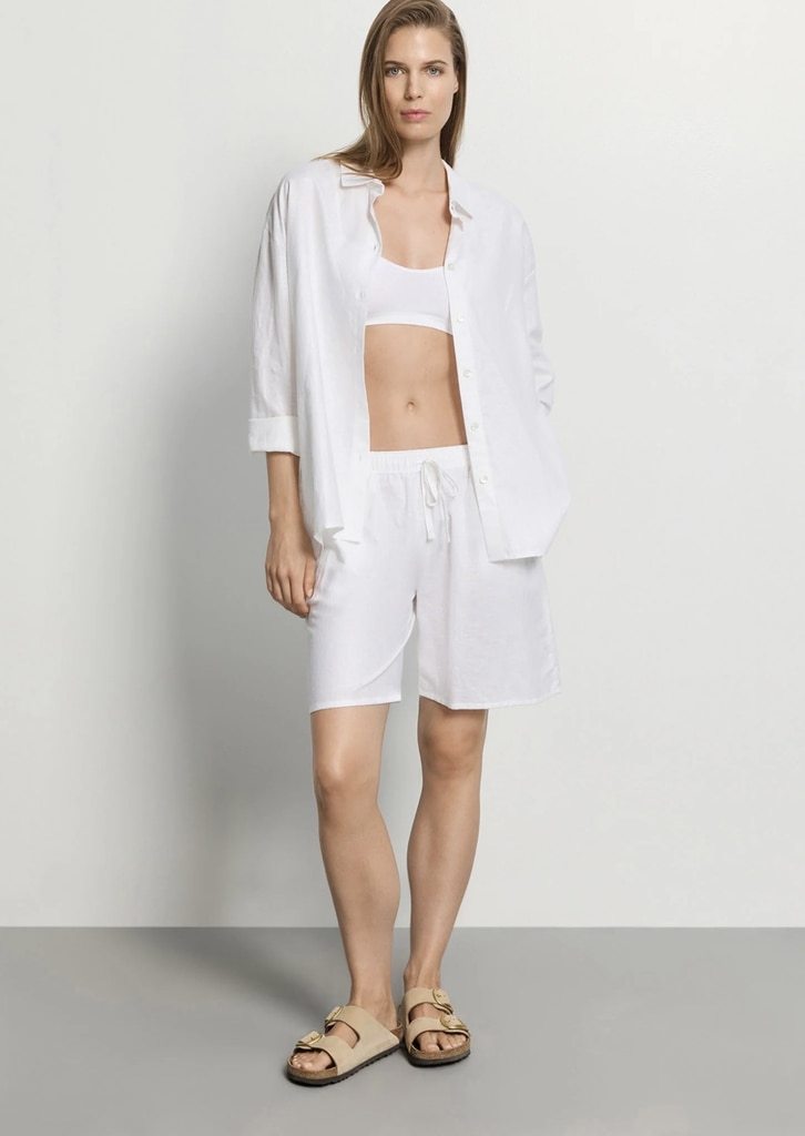 Hanro White Essentials blouse - Afbeelding 2