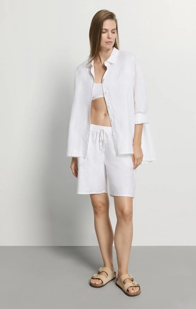 Hanro White Essentials blouse - Afbeelding 3
