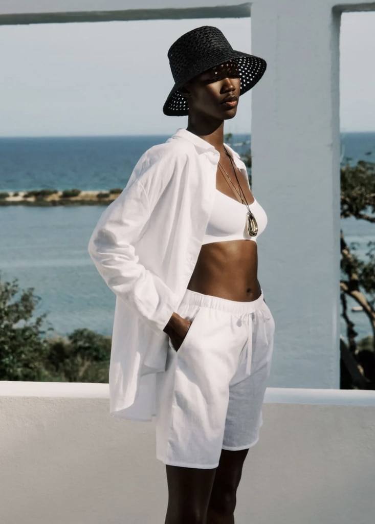 Hanro White Essentials blouse - Afbeelding 7
