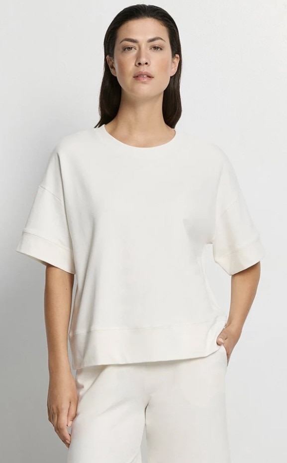 Hanro Natural Living Sweatshirt Misty White - Afbeelding 2