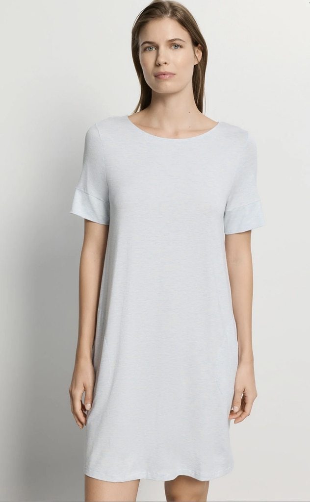 Hanro Natural Elegance nightdress blue melange - Afbeelding 2