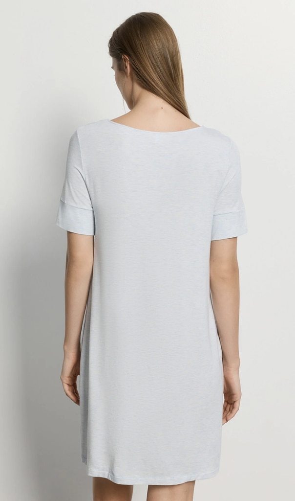 Hanro Natural Elegance nightdress blue melange - Afbeelding 3