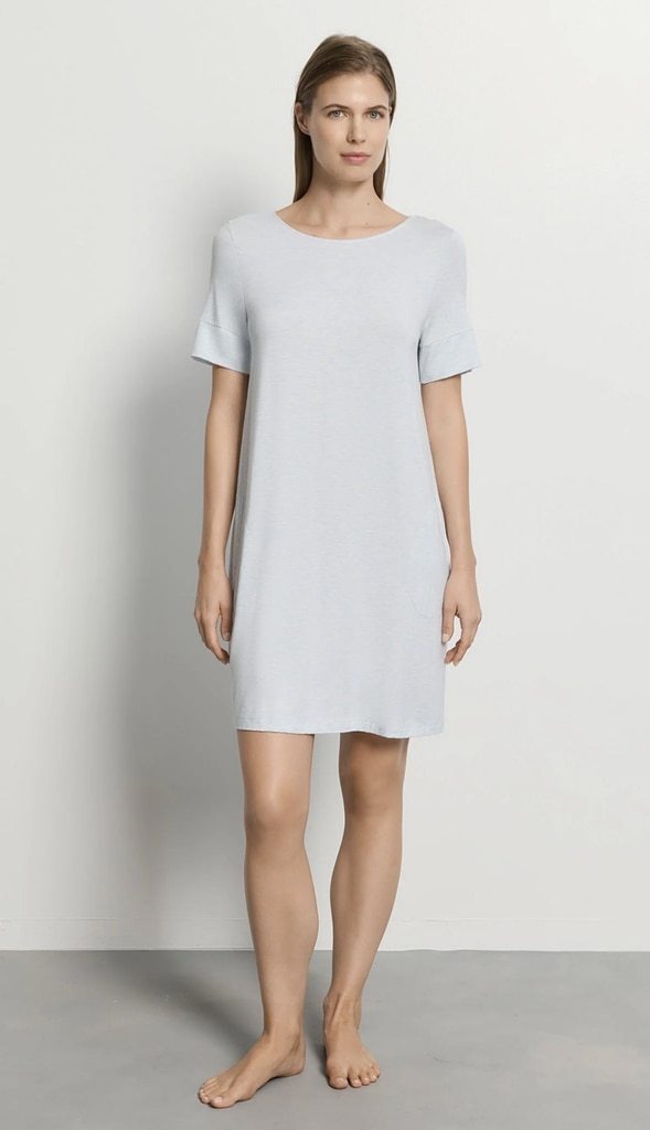 Hanro Natural Elegance nightdress blue melange - Afbeelding 4