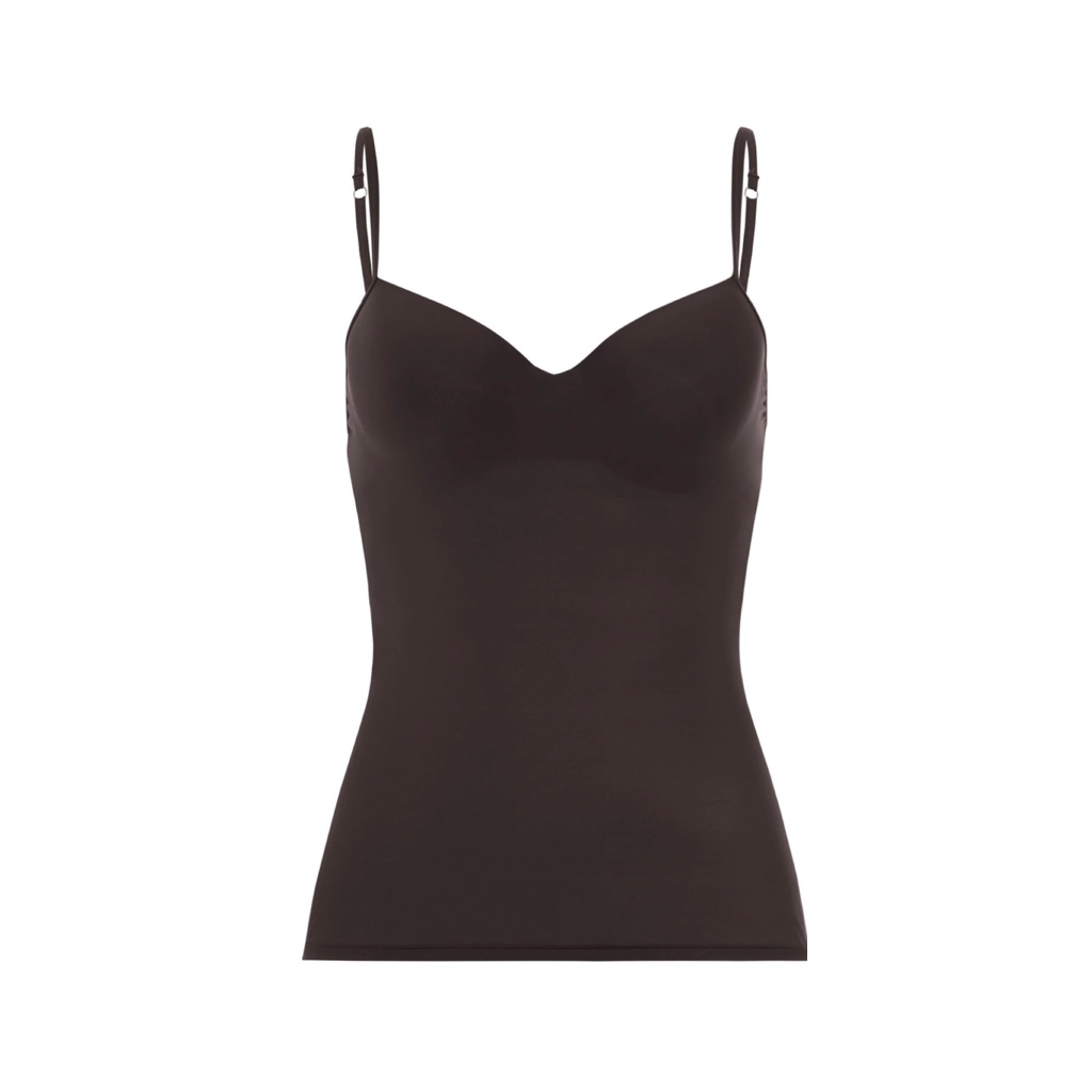 Hanro Allure padded BH-top Mocha Brown